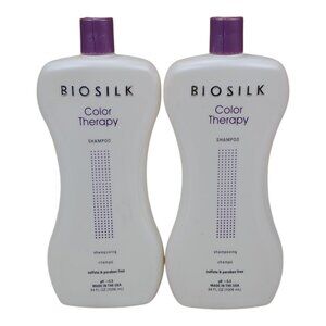 Biosilk Color Therapy Shampoo 2 Pk Sulfate Paraben Free Jumbo 34 oz Colored Hair